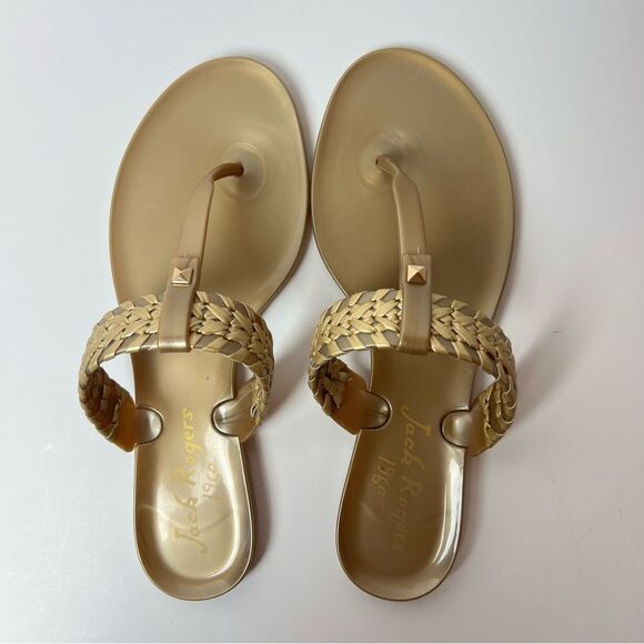 Jack Rogers Gold Tinsley Sandals Size 7 NEW - Picture 4 of 6